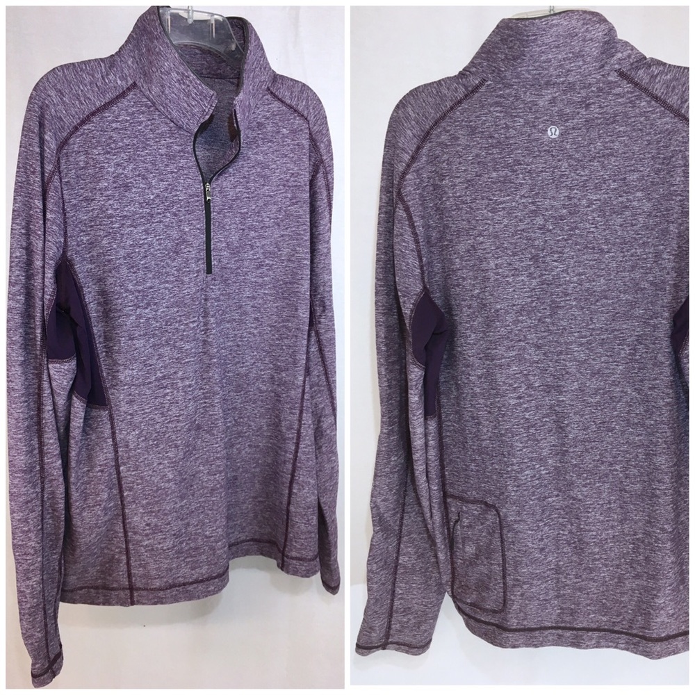 lululemon MEN’S Purple Zip Pullover w/ Thumb Holes